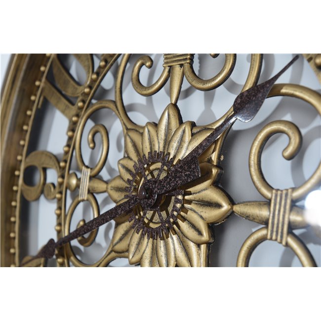 Wall clock Imre, antique golden color, D51x5cm