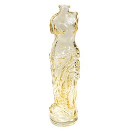 Glass vase Female body, amber, 33x10x8cm