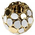Candle holder  Imo, white/golden, 10x11x11cm