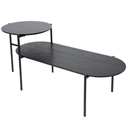Кофейный столик Kemi x2, черный, H48x118x43xcm