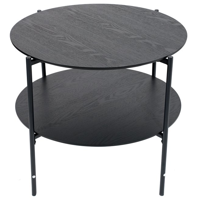 Coffee table Kemi, black, D63 H52cm