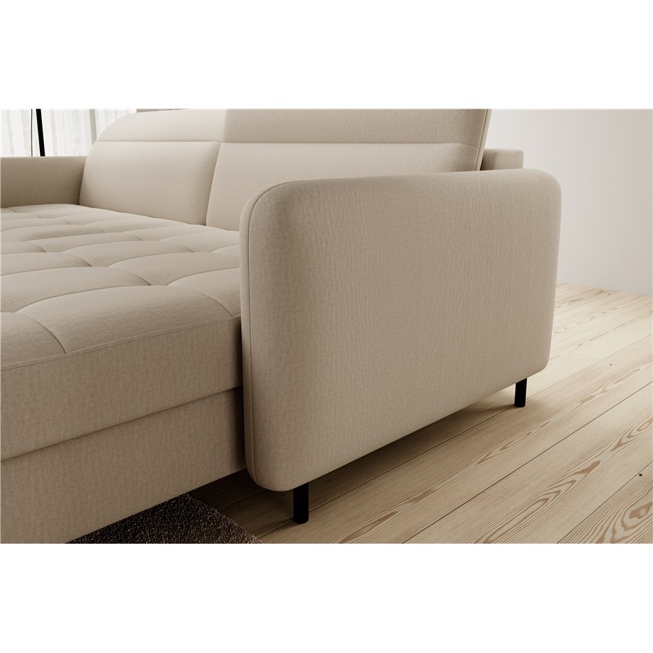 Corner sofa Elgomsi R, Manhattan 18, beige, H100x228x165