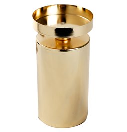 Küünlajalg  Meril L, metal, golden, H15.5cm, D8cm