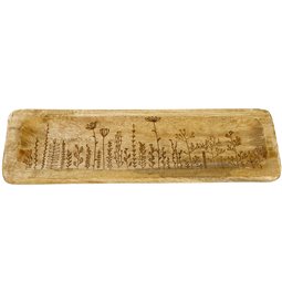 Tray Bloma S, mango wood, 13x