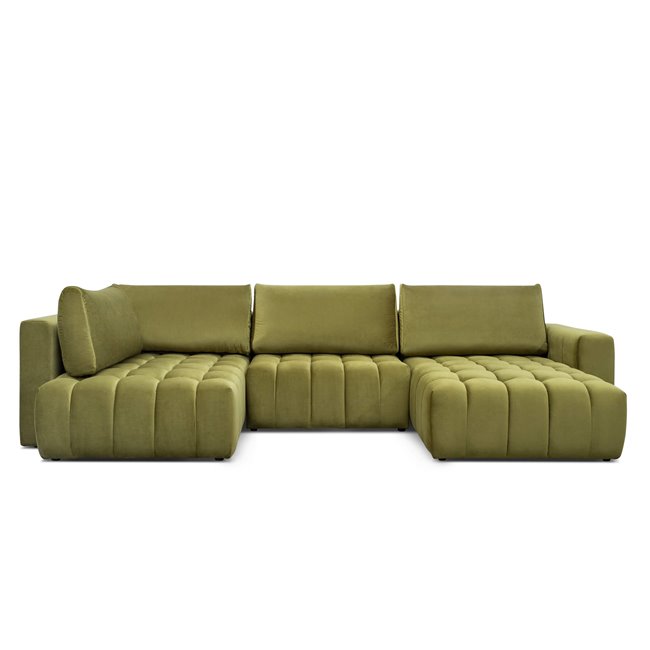 U shape sofa Elonito U Left, Nube 45, yellow, H92x340x170cm