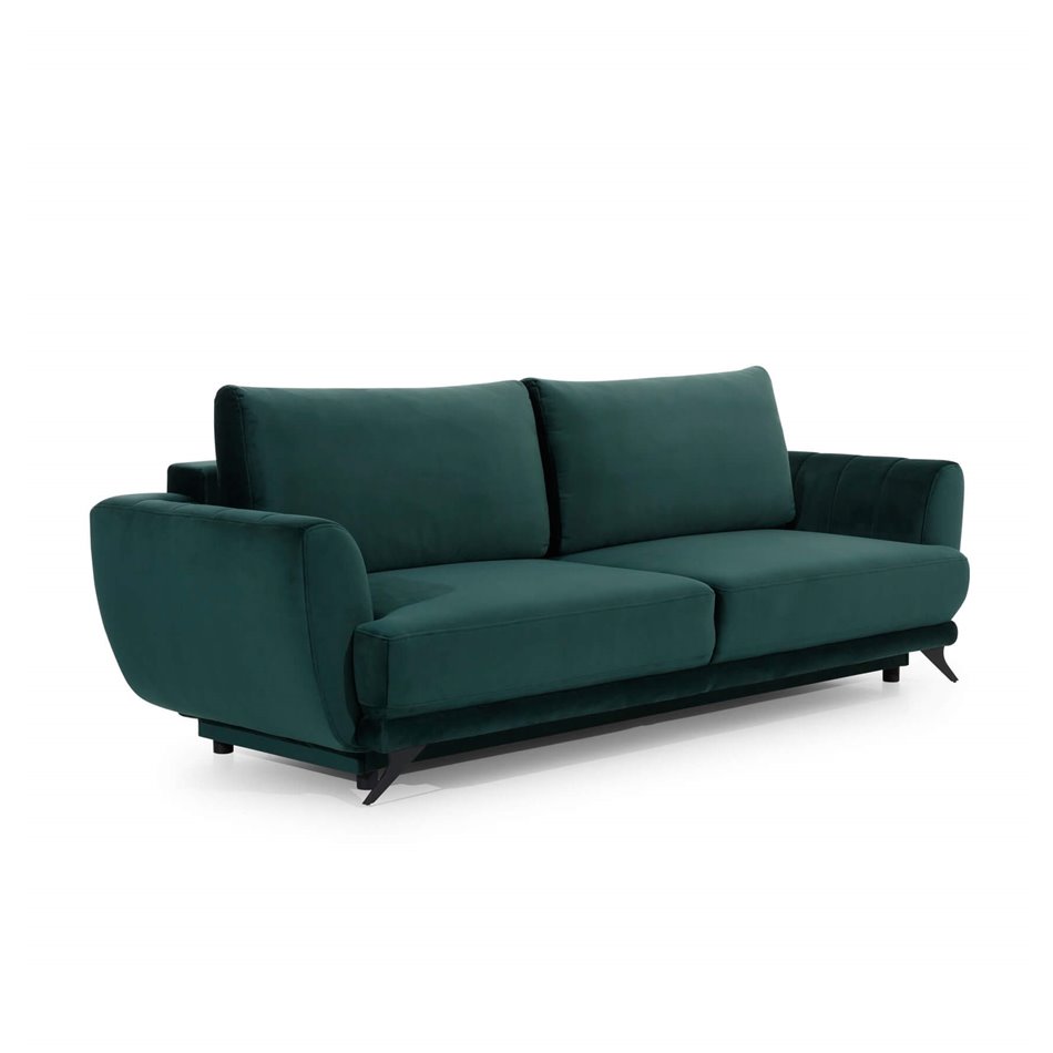 Sofa bed Elmego, Grande 75, blue, H90x242x95cm