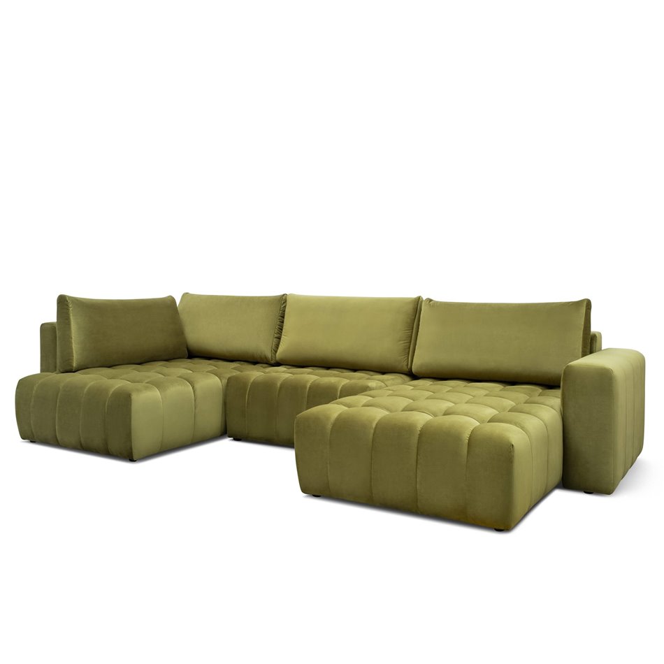 U shape sofa Elonito U Left, Loco 40, blue, H92x340x170cm