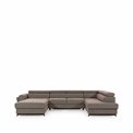 U shape sofa Elosette U Right, Grande 81, gray, H98x370x200cm