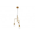 Pendant lamp  Rauls, brass color, E27 3x60W (max), H-63-147cm, Ø-30cm