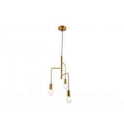 Pendant lamp  Rauls, brass color, E27 3x60W (max), H-63-147cm, Ø-30cm
