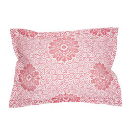 Cushion cover Renda, pink/white, 50x70+3cm