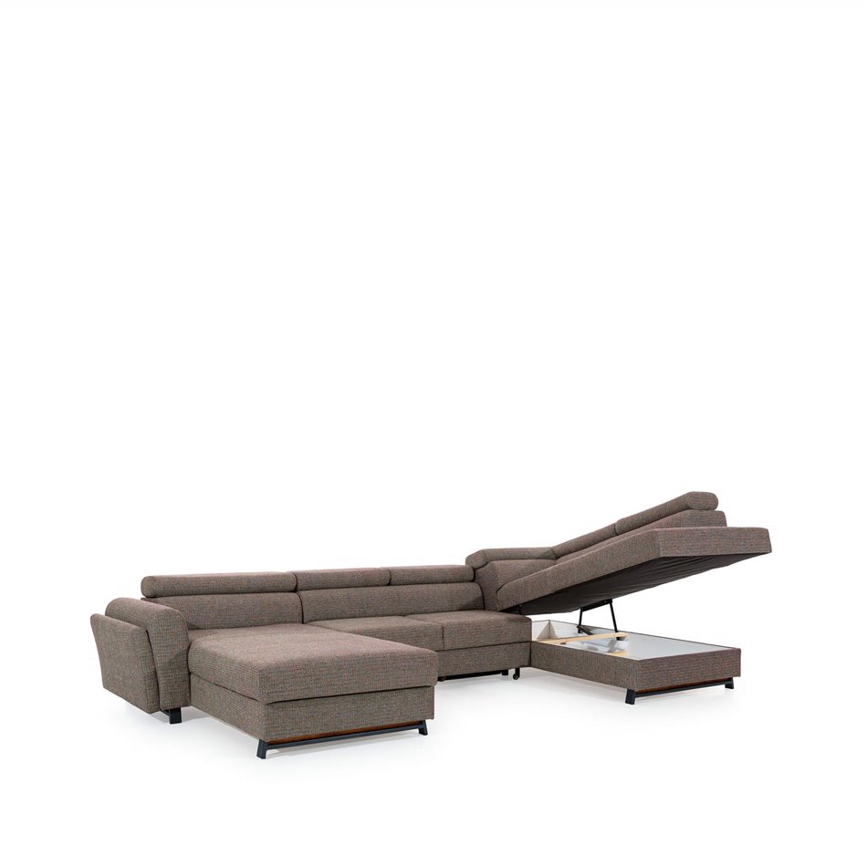 U shape sofa Elosette U Left, Dora 21, beige, H98x370x200cm