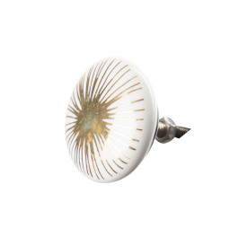 Furniture handle White with gold flat, H20x20x40mm