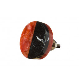 Ручка мебельная Red and black round resin, H25x25x35mm