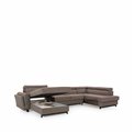 U shape sofa Elosette U Right, Grande 81, gray, H98x370x200cm