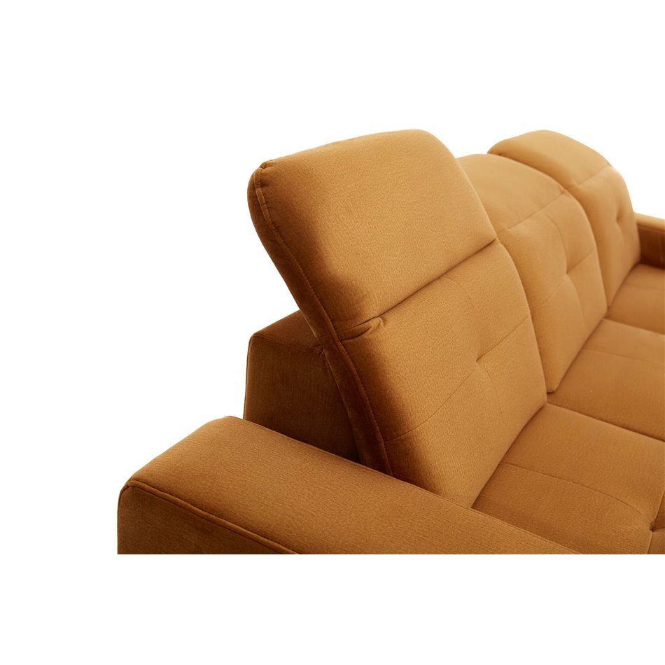 Corner sofa Eltorrenso R, Jasmine 29, brown, H98x265x53cm