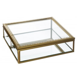 Decorative glass box Spirit L, H6x18x18cm