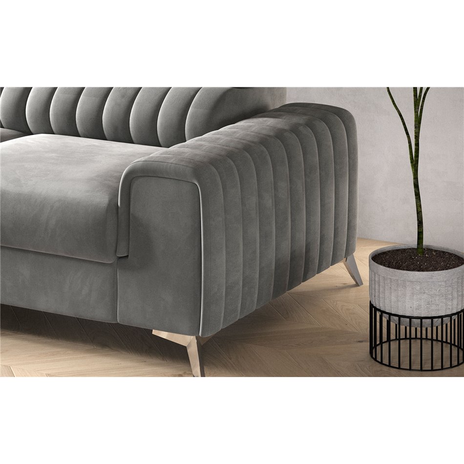 Corner sofa Elgrayson L, Nube 40, blue, H98x275x205cm