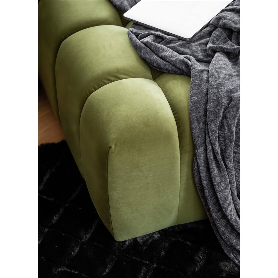 U shape sofa Elonito U Right, Flores 5, gray, H92x340x170cm