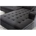 Corner sofa Elsolange L, Dora 96, gray, H80x292x196cm