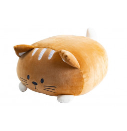 Cushion Kitty, brown, H21x42x37cm