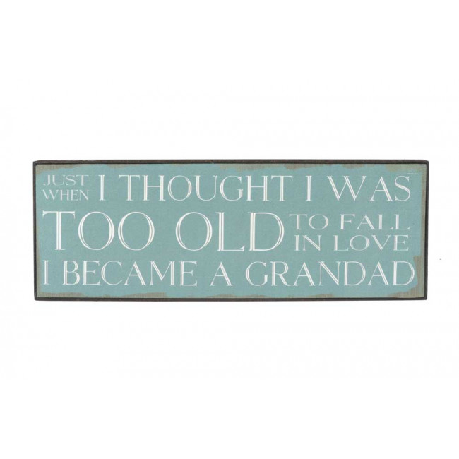 Sign, "I become a Grandad", 14x40cm