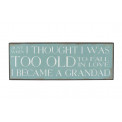 Sign, "I become a Grandad", 14x40cm