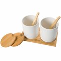 Набор банок, бамбук/керамика, В11,5x18x9,5xсм