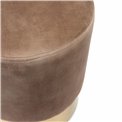 Stool  Noto, taupe/ golden base, vintage velvet, 35x42cm