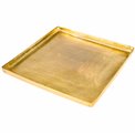Plate square metal gold 30x2x30cm