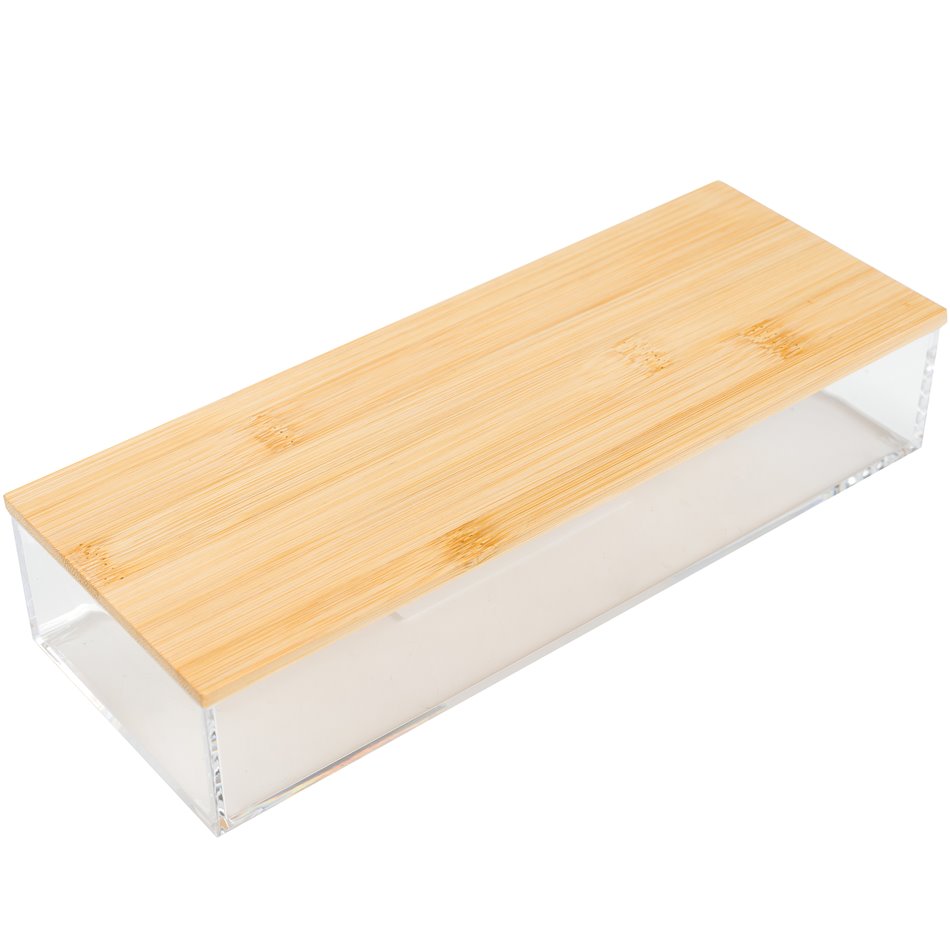 Organizer Selena bamboo medium rect,  L25.62xP9.6xH5.35cm
