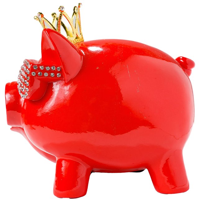 Dekoratiivkuju Vinyl Pig, punane, 17.5x17x14cm