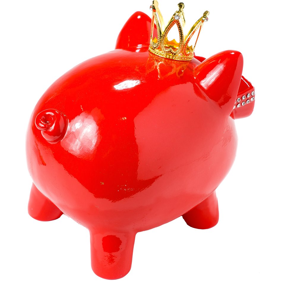 Dekoratiivkuju Vinyl Pig, punane, 17.5x17x14cm