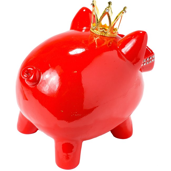 Dekoratiivkuju Vinyl Pig, punane, 17.5x17x14cm