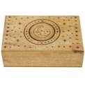 Wooden box Sun/Moon M, 20.5x13.4x6.8cm