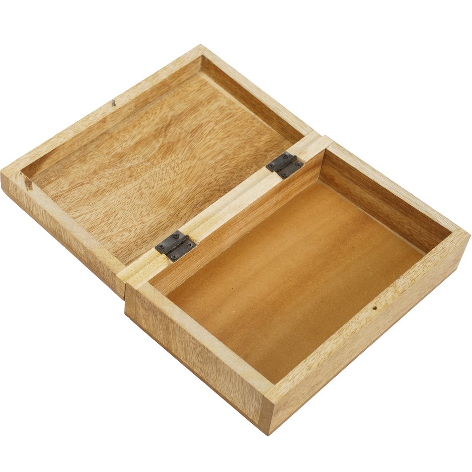 Wooden box Sun/Moon M, 20.5x13.4x6.8cm