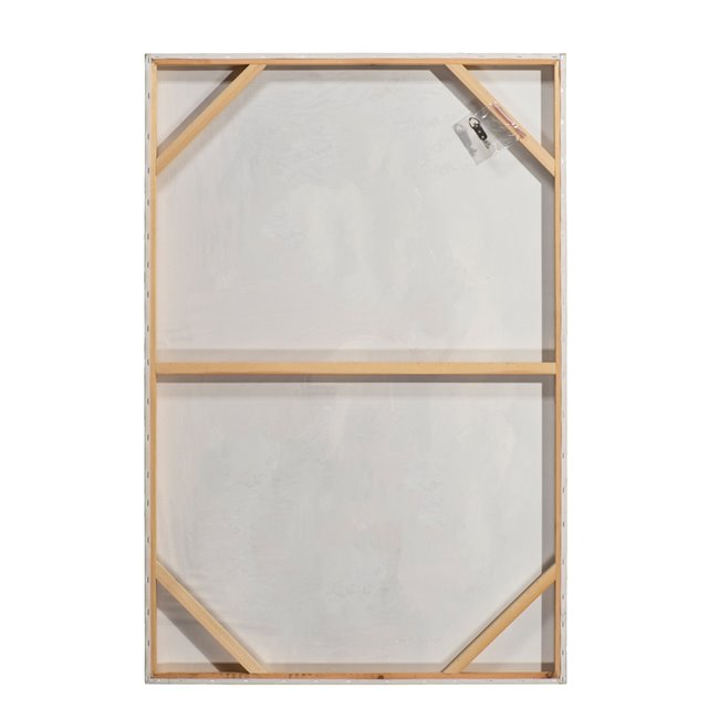 Acrylic painting on canvas Back view decorated beauty, 80x120cm