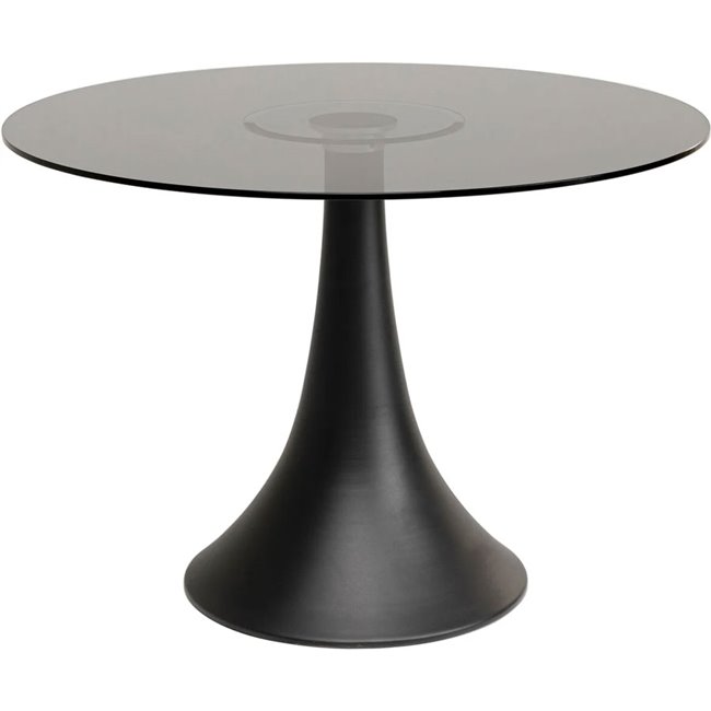 Table Grande Possibilita, smoke glass, H73 D110cm
