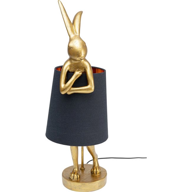 Laualamp Rabbit, kuldne/must, E14 5W, H68x26x23cm