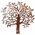 Wall object Tree mat, metal, H71cm