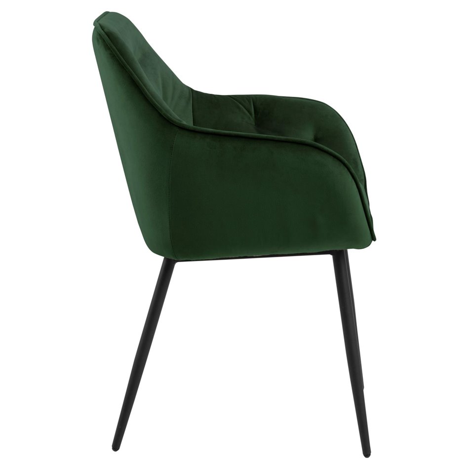Dining chair Arook, set of 2 pcs, green, H83x58x55cm, seat height 47cm