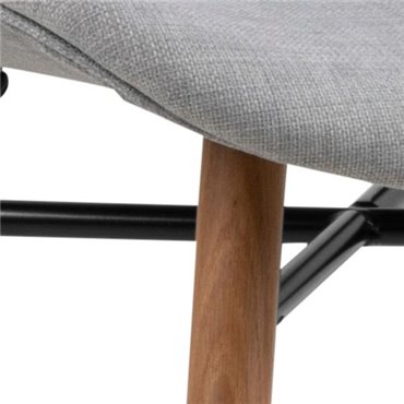 Söögitool Atilde, komplektis 2 tk, helehall, H82.5x47x53cm, istumisosa kõrgus 46cm