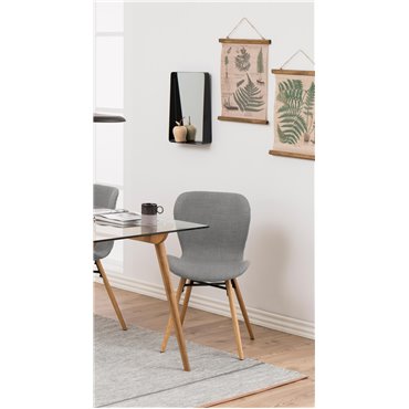 Söögitool Atilde, komplektis 2 tk, helehall, H82.5x47x53cm, istumisosa kõrgus 46cm