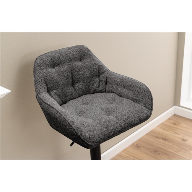 Bar stool Arook, set of 2 pcs, anthracite, H109x52x52cm, seat height 63-84cm