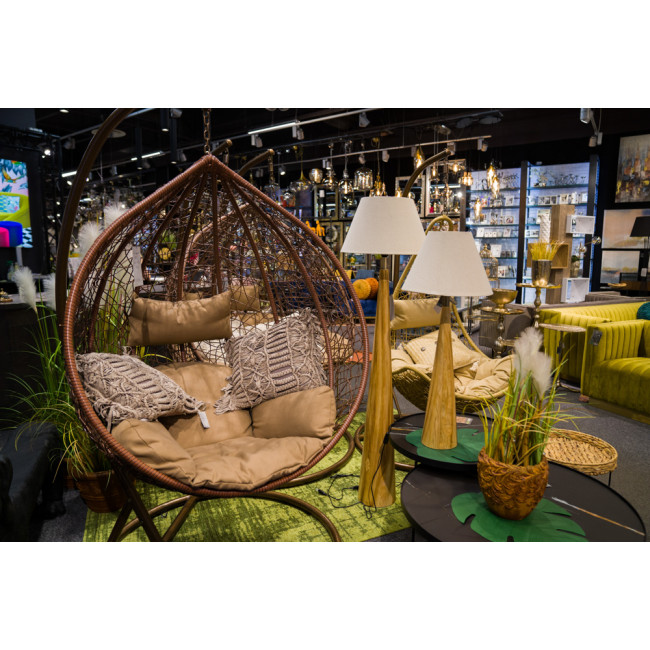 Hanging chair Eden-2, brown,  H195 D105cm