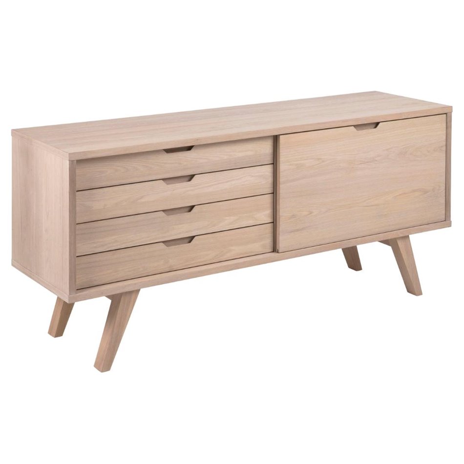 Sideboard Alina, oak veneer, H72x160x45cm