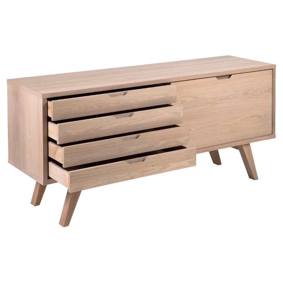 Sideboard Alina, oak veneer, H72x160x45cm