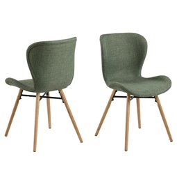 Söögitool Atilde, komplektis 2 tk, roheline, H82.5x47x53cm, istumisosa kõrgus 46cm