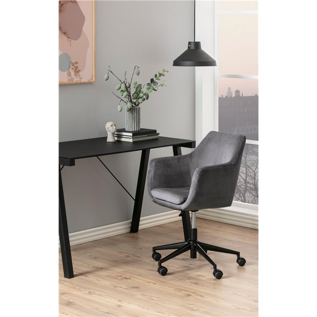Office chair Aron, dark grey, H91x58x58cm, seat height 44-54cm