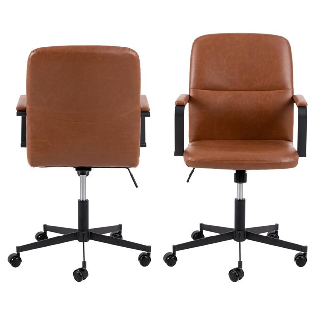Office chair Alora, brown, H90x57x60cm, seat height 43-53cm